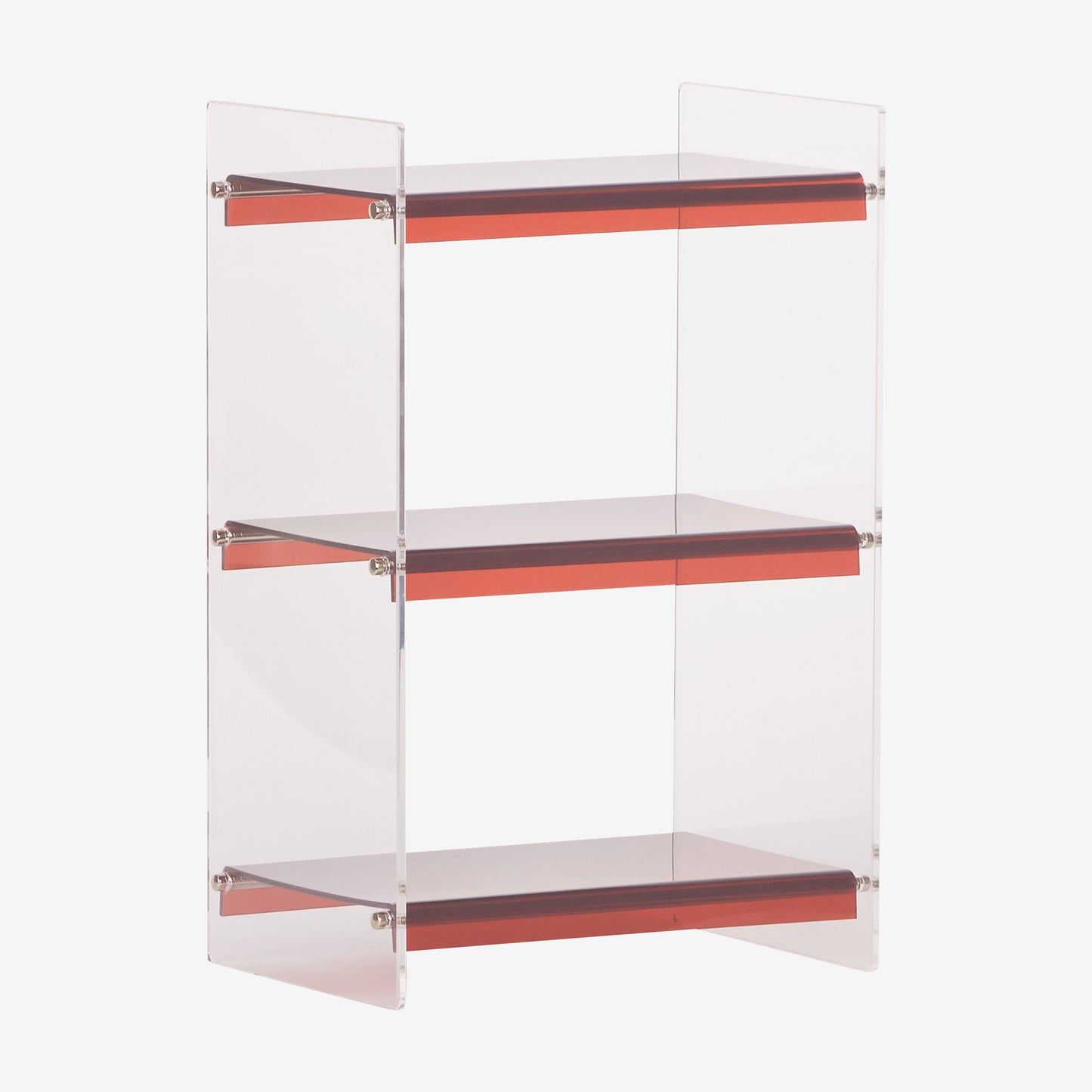 Acrylic Organiser Rack - 3-tier Shelf Storage Display Stand (Amber)