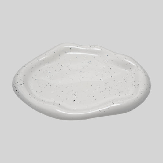 Puddle Decorative Tray (Speckled White, 19.5 x 13.5 x 1.5 cm)