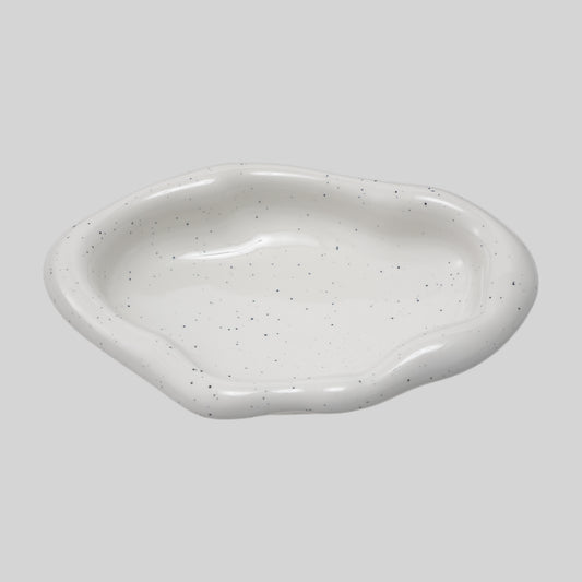 Puddle Decorative Tray (Speckled White, 2 Size Options)