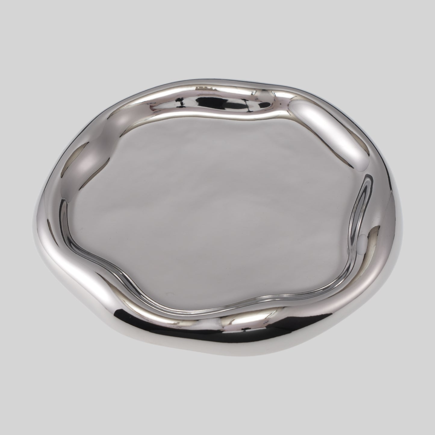 Puddle Decorative Tray (Chrome, 19 x 19 x 2 cm)