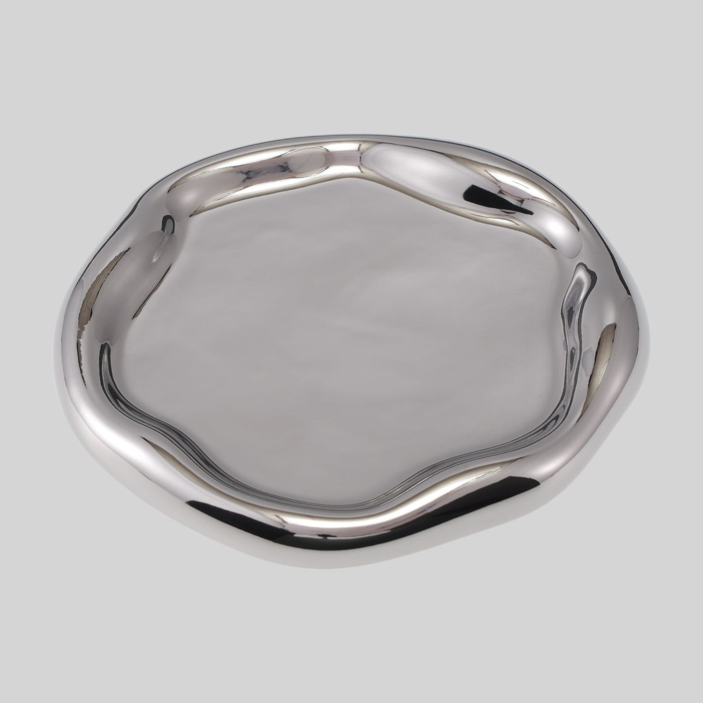 Puddle Decorative Tray (Chrome, 19 x 19 x 2 cm)