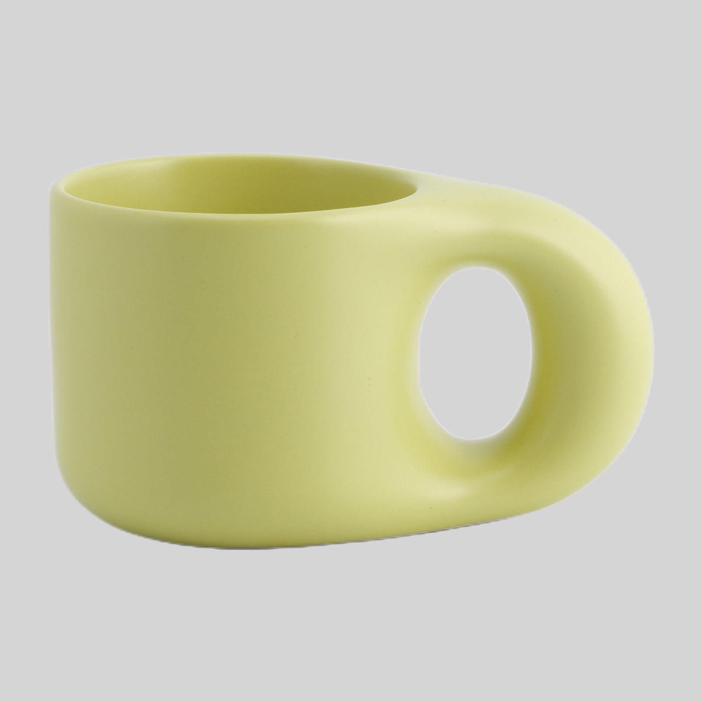 Chubby Mug and Saucer Set (Matcha)