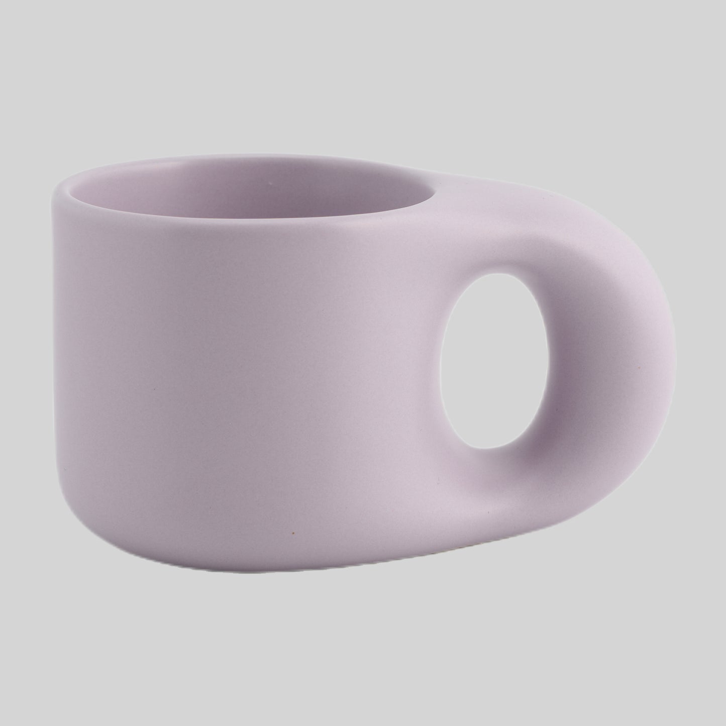 Chubby Mug and Saucer Set (Taro Milk)